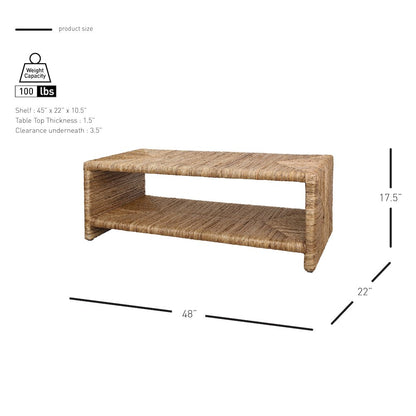 Kanza Abaca Coffee Table - Natural
