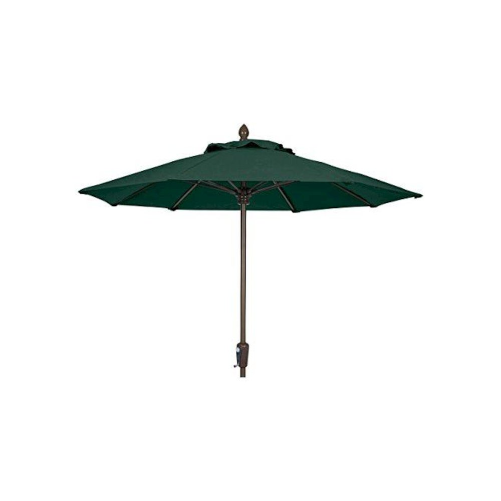 7.5' Oct Market 8 Rib Crank Lift with Forest Green Marine Grade Solution Canopy
