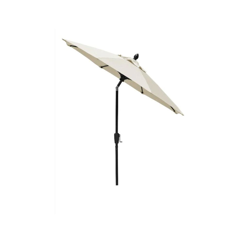 7.5' Oct Patio Umbrella 6 Rib Crank Lift with Natural Solution Dyed Poly Canopy