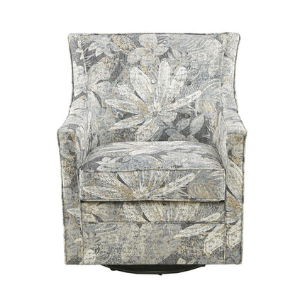 Blue Swivel Rocker Recliner Chair – Upholstered Glider for Comfort