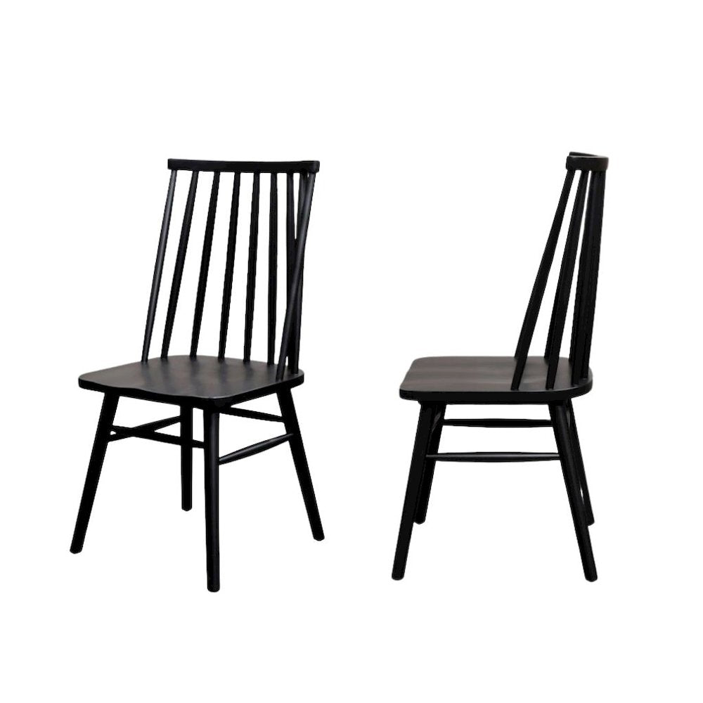 Farmhouse Side Chairs Set of 2 with Wooden Frame and Comfortable Seating