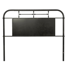Vintage Series Queen Metal Headboard - Black in Distressed Metal