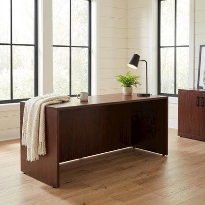 Mahogany Office Desk With Elegant Finish And Spacious Surface