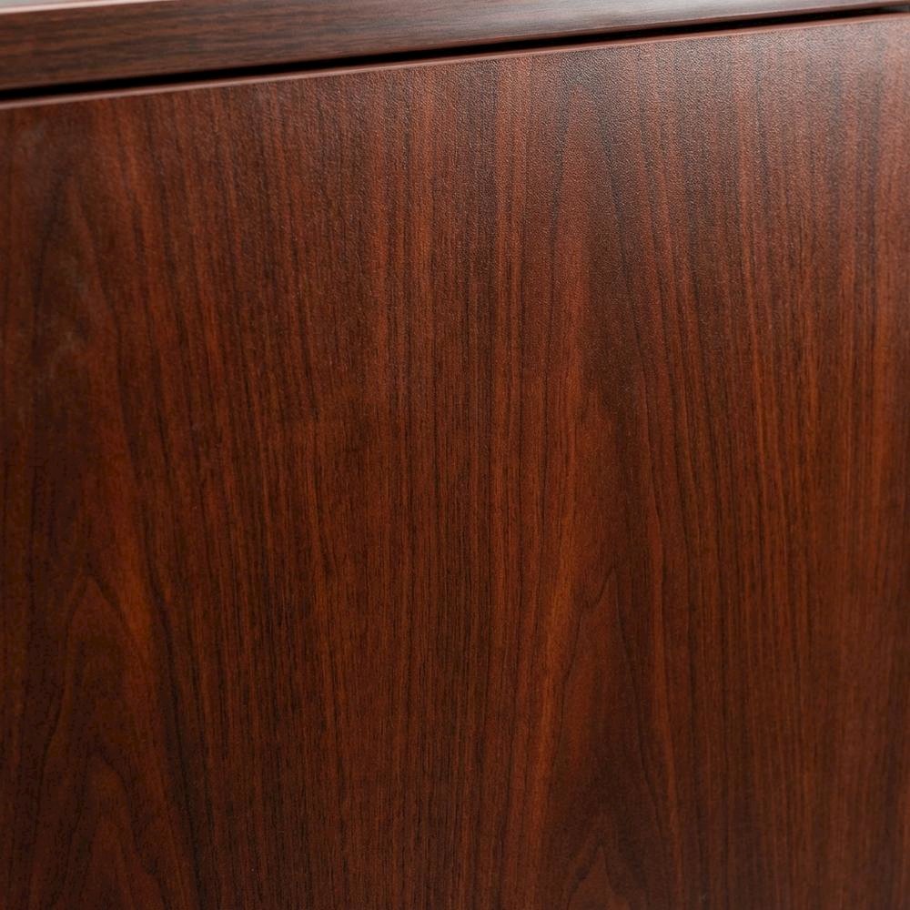 Mahogany Hutch with Doors for Storage and Display in Rustic Style