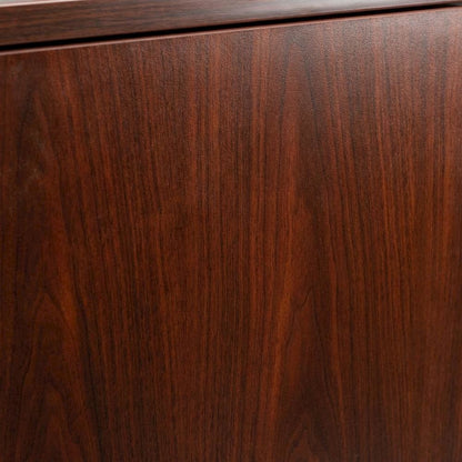 Mahogany Hutch with Doors for Storage and Display in Rustic Style