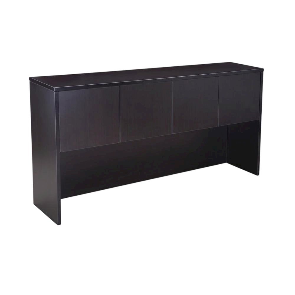 Mocha Hutch with Doors and Spacious Storage for Living Room or Kitchen