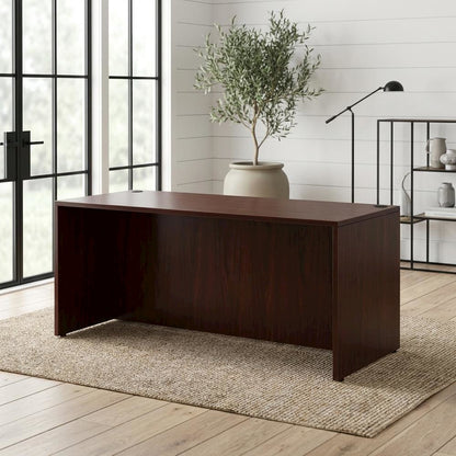 Mahogany Office Desk With Elegant Finish And Spacious Surface