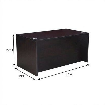 Mocha Office Desk With Spacious Work Surface And Elegant Finish