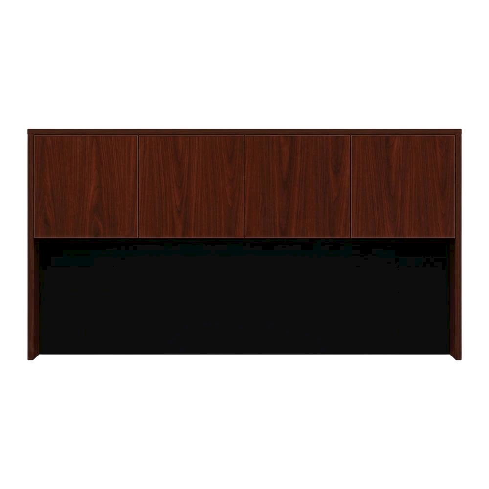 Mahogany Hutch with Doors for Storage and Display in Rustic Style