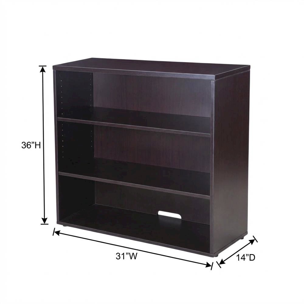 Mocha Open Hutch with spacious shelves for storage and display