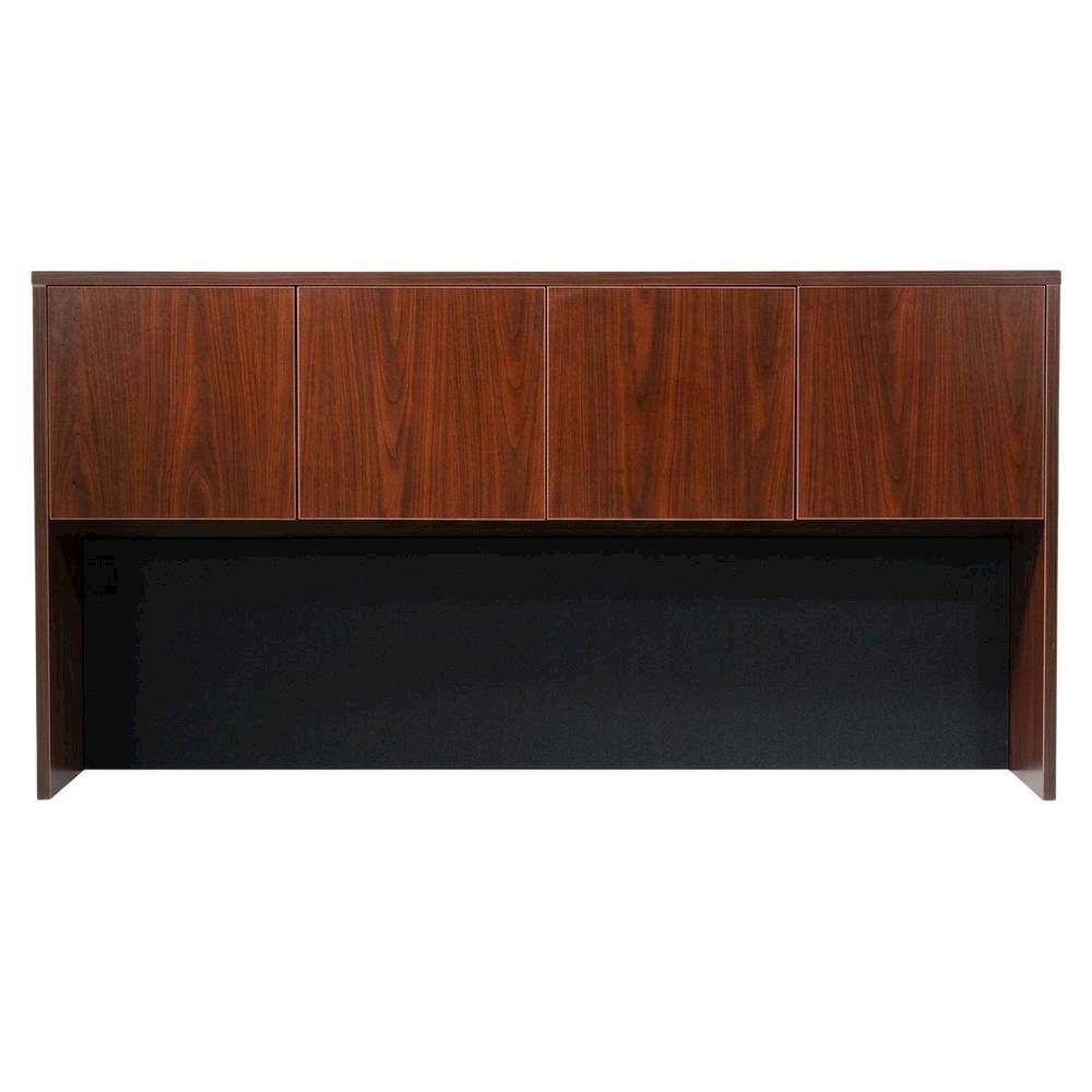 Mahogany Four Door Hutch with Classic Storage Design for Dining Room