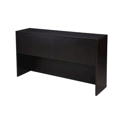 Mocha 66-Inch Four-Door Hutch with Ample Storage and Elegant Finish