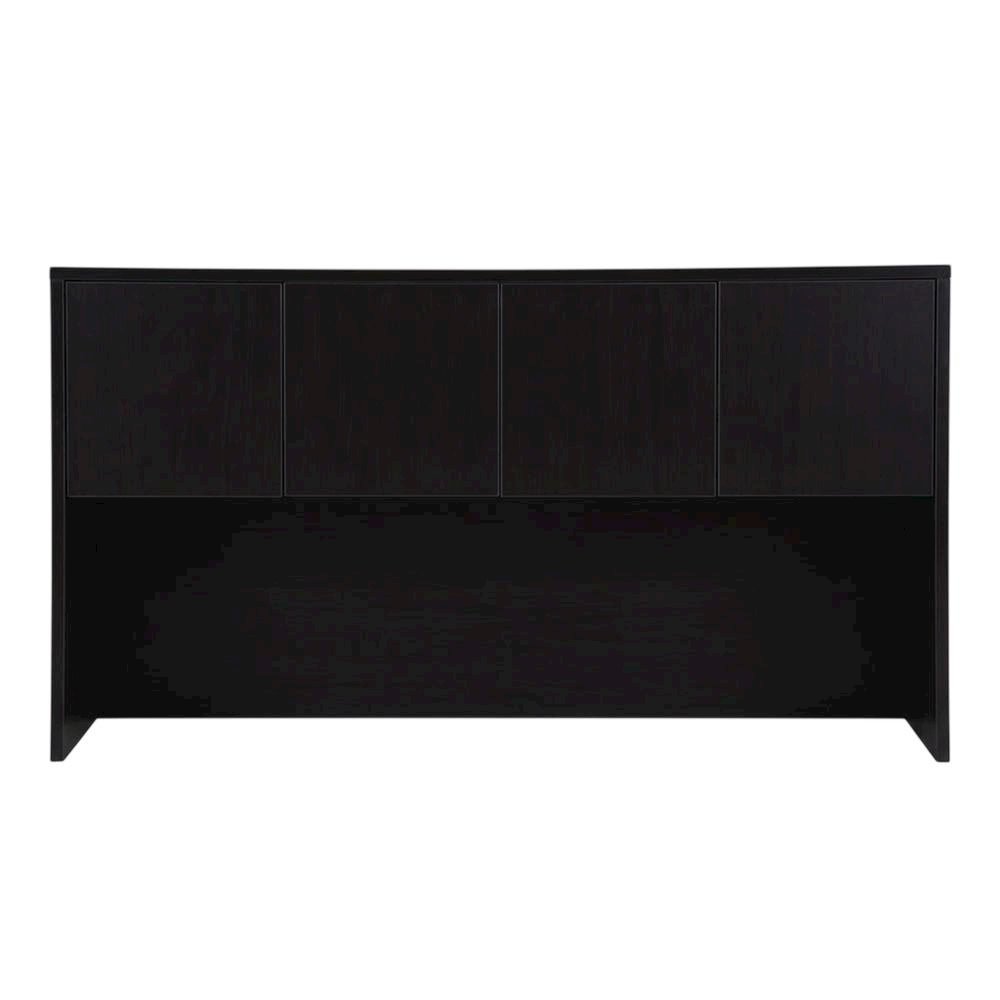 Mocha 66-Inch Four-Door Hutch with Ample Storage and Elegant Finish