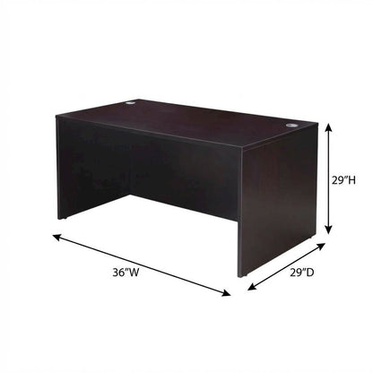 Mahogany Office Desk With Classic Design And Sturdy Construction