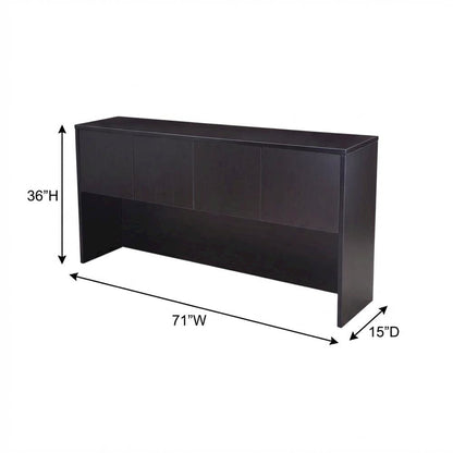Mocha Hutch with Doors and Spacious Storage for Living Room or Kitchen