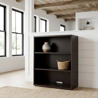 Mocha Open Hutch with spacious shelves for storage and display