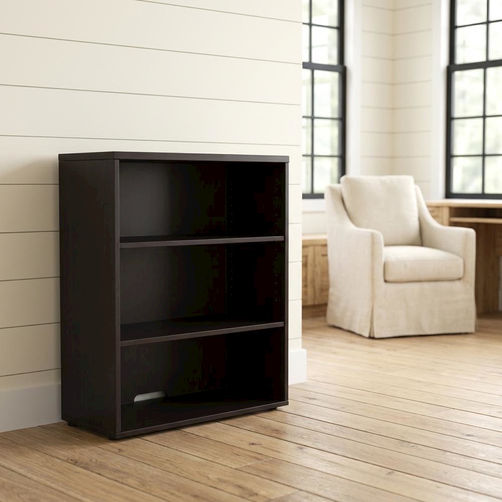 Mocha Open Hutch with spacious shelves for storage and display