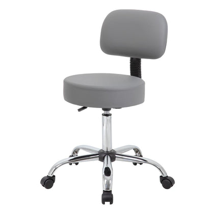 Gray Vinyl Office Guest Chair for Reception or Client Seating Areas