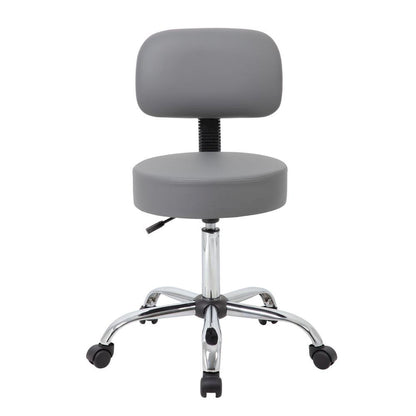 Gray Vinyl Office Guest Chair for Reception or Client Seating Areas