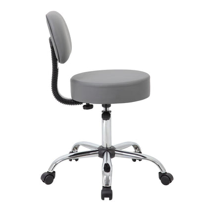 Gray Vinyl Office Guest Chair for Reception or Client Seating Areas