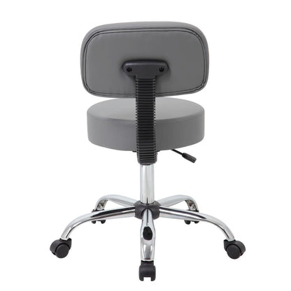 Gray Vinyl Office Guest Chair for Reception or Client Seating Areas