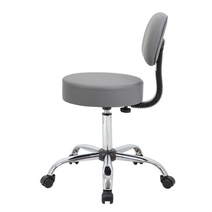 Gray Vinyl Office Guest Chair for Reception or Client Seating Areas