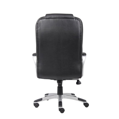 Black Leather Office Chair, Executive High Back Computer Desk Seating