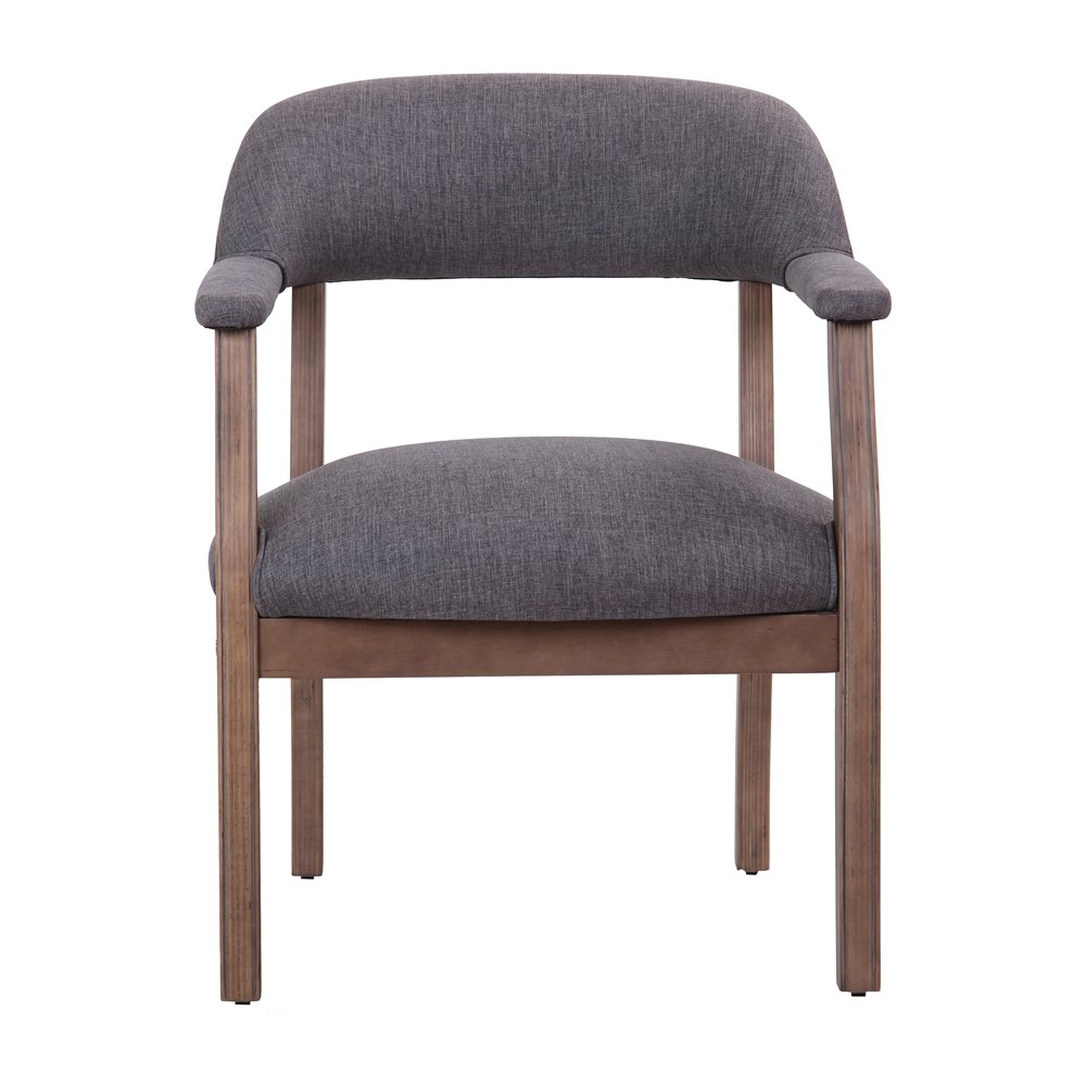 Gray Captains Chair for Office Furniture or Poker Room, No Wheels Design