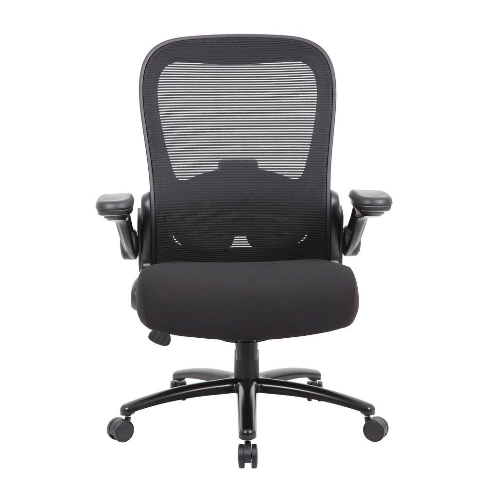 Mid-Back Black Office Guest Chair for Client Reception or Waiting Area