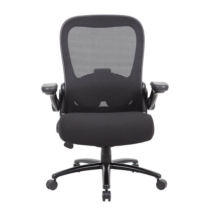Mid-Back Black Office Guest Chair for Client Reception or Waiting Area