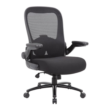 Mid-Back Black Office Guest Chair for Client Reception or Waiting Area