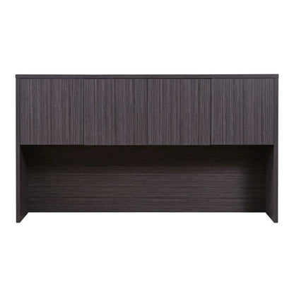 66-Inch Driftwood Hutch with Four Doors and Storage Space