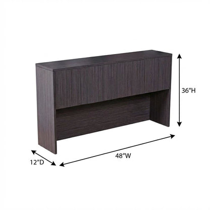 Driftwood Hutch with Doors for Storage and Organization, Durable Finish