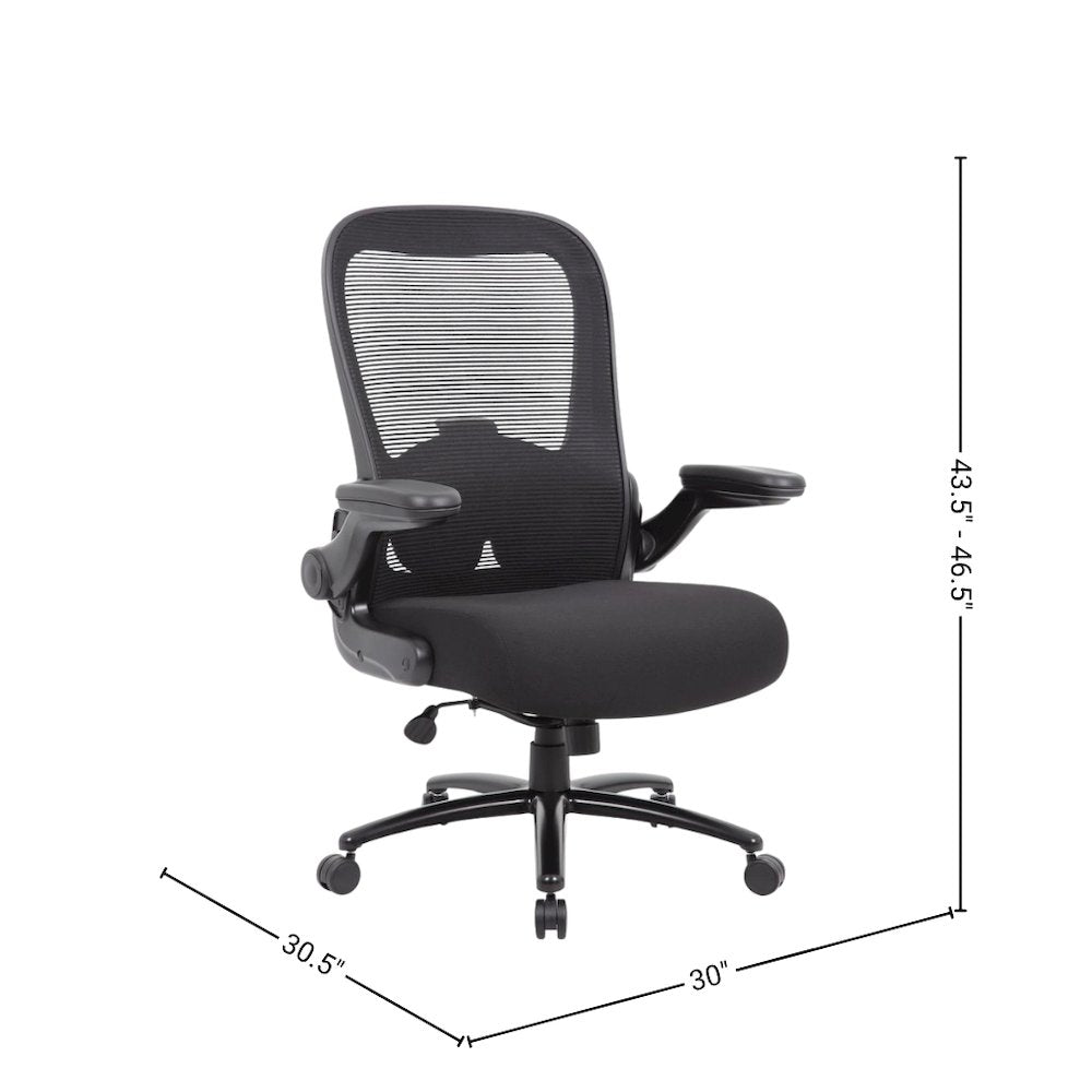 Mid-Back Black Office Guest Chair for Client Reception or Waiting Area