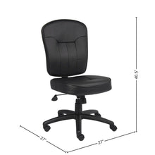 Black Leather Office Guest Chair for Client Meetings and Reception Use