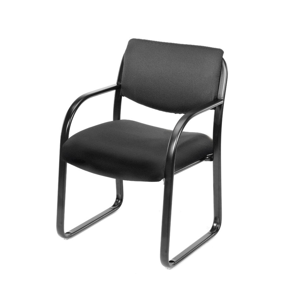 Black Arm Chair For Reception, Lobby Chair Or Waiting Room Guest Seating