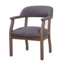 Gray Captains Chair for Office Furniture or Poker Room, No Wheels Design