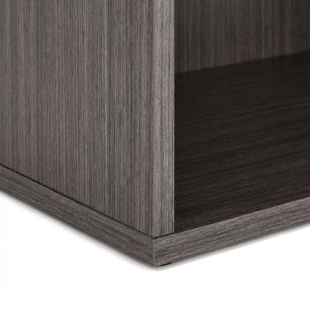 Driftwood Open Hutch with Spacious Shelves and Elegant Finish