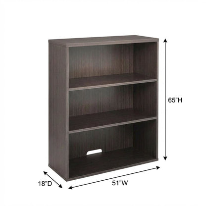 Driftwood Open Hutch with Spacious Shelves and Elegant Finish
