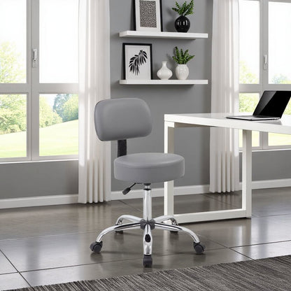 Gray Vinyl Office Guest Chair for Reception or Client Seating Areas