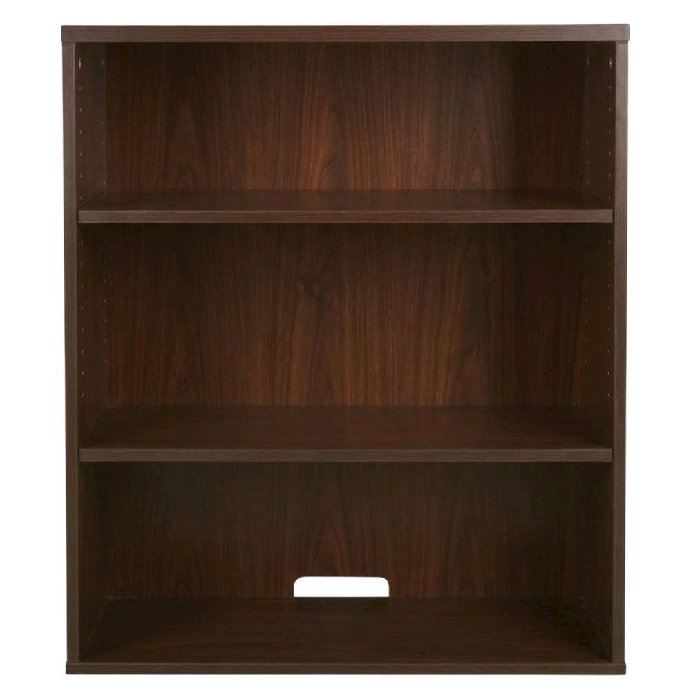 Open Mahogany Hutch and Bookcase with Ample Storage