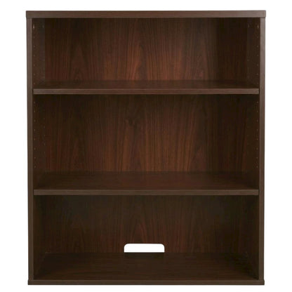 Open Mahogany Hutch and Bookcase with Ample Storage