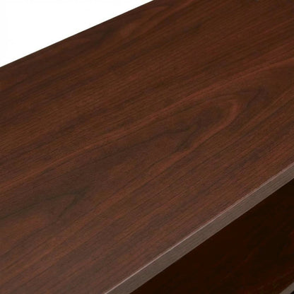 Open Mahogany Hutch and Bookcase with Ample Storage