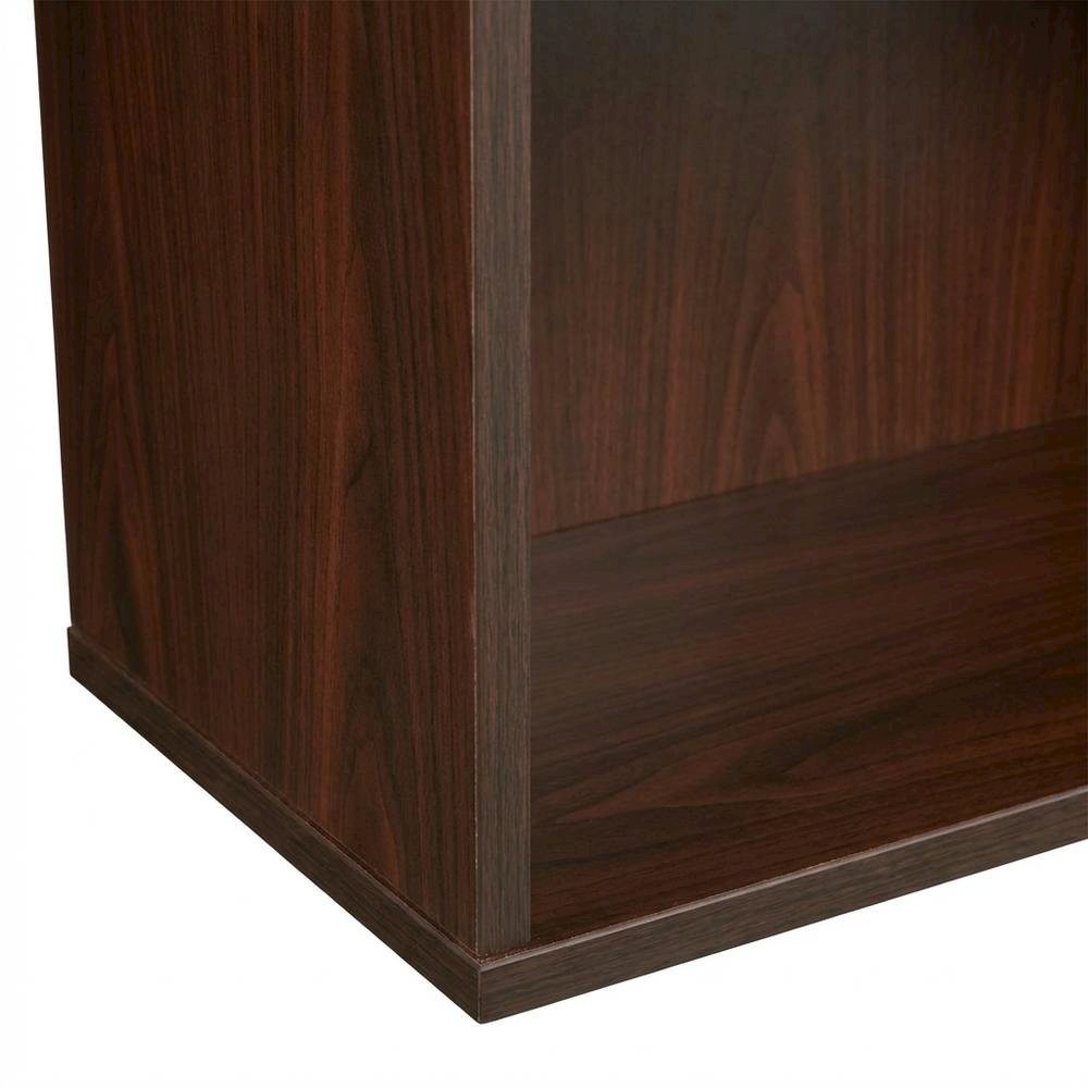 Open Mahogany Hutch and Bookcase with Ample Storage