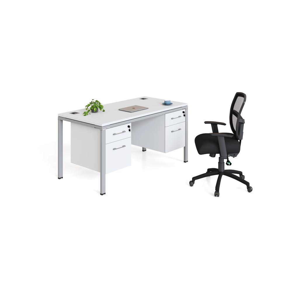 Boss Simple System 60x30 Desk - 60" x 30" x 29.5" - Finish: White