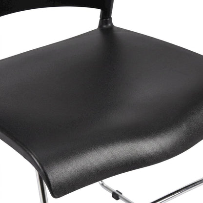 Polypropylene Stacking Chair with Chrome Sled Base for Waiting Rooms