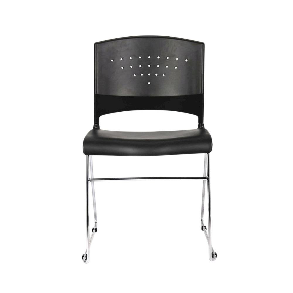 Polypropylene Stacking Chair with Chrome Sled Base for Waiting Rooms