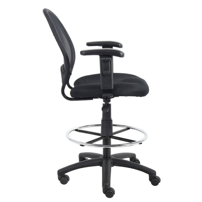 Boss Mesh Drafting Stool W/ Adjustable Arms