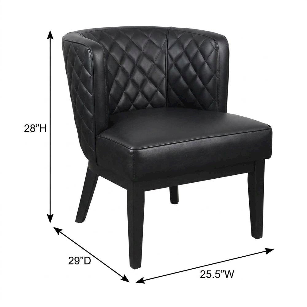 Plush Upholstered Accent Chair with Cushioned Back for Dining Room