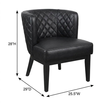 Plush Upholstered Accent Chair with Cushioned Back for Dining Room